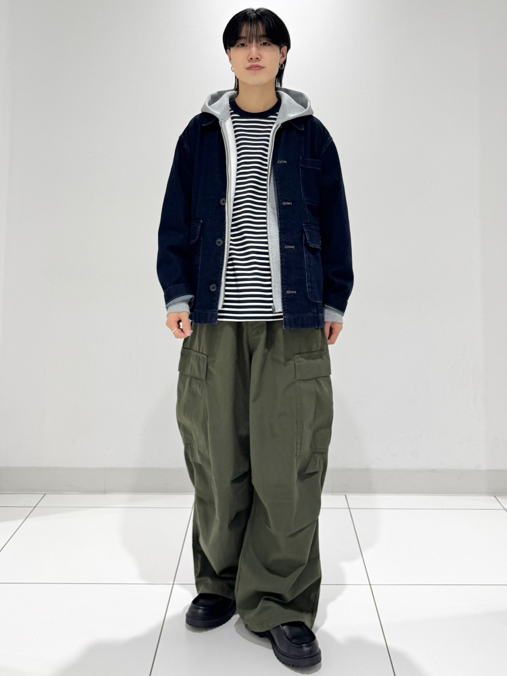 新品、未使用！GU フルジップニットジャケット by rokh ネイビーMサイズ GU フルジップニットジャケット by rokh ネイビー М - メルカリ