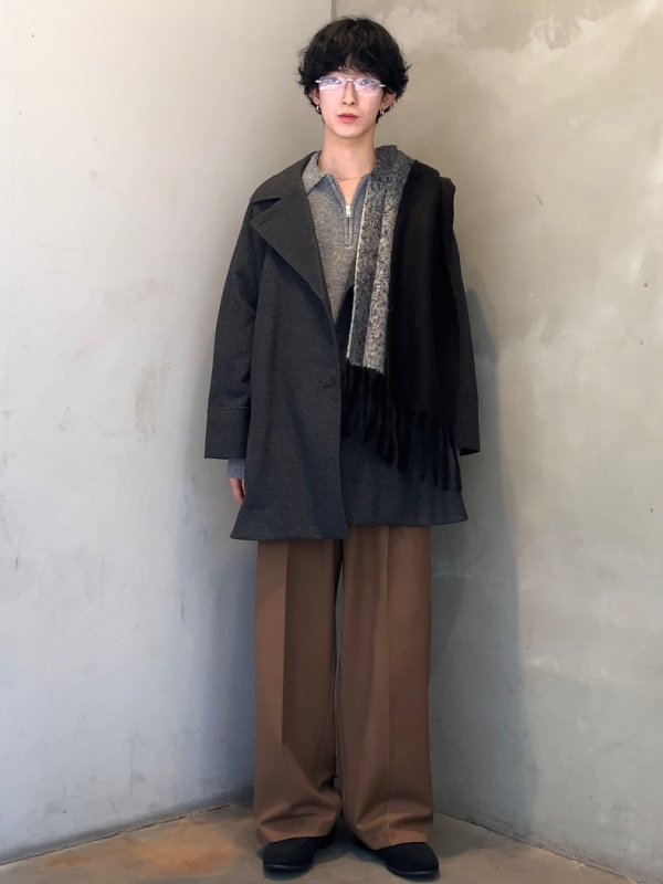 コージーメルトンケープコートZ+E（レディース）の着用コーディネート