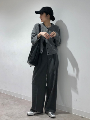 Natural Blackまとめ売り GU公式 | パフニットクルーネックカーディガン