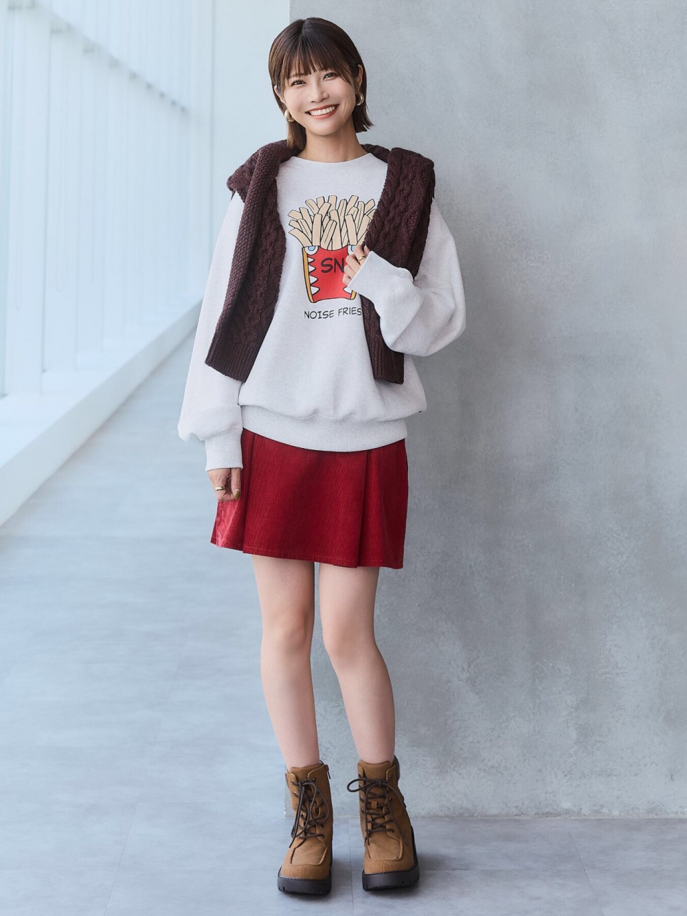 グラフィックT by rokh +X、フルジップニットジャケット by rokh」の