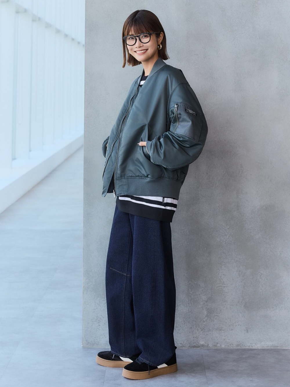 リバーシブルブルゾン UNDERCOVER、ジップポケットボーダーT(長袖