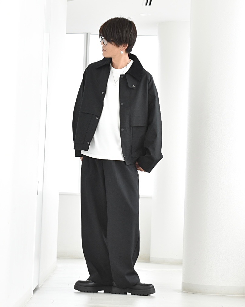 バレルレッグスラックス(丈標準70.0～74.0cm)」の着用コーディネート