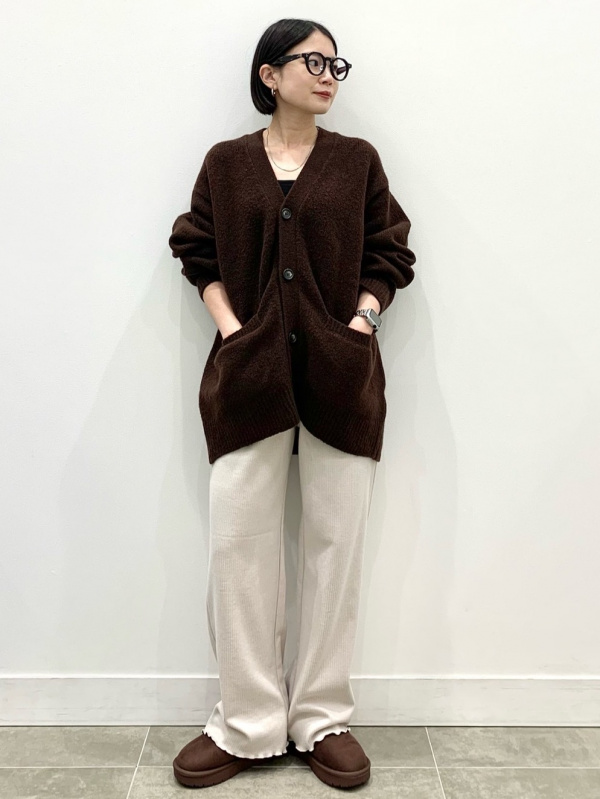 Rikoページ ブラッシュドリブイージーパンツ（レディース）の着用コーディネート