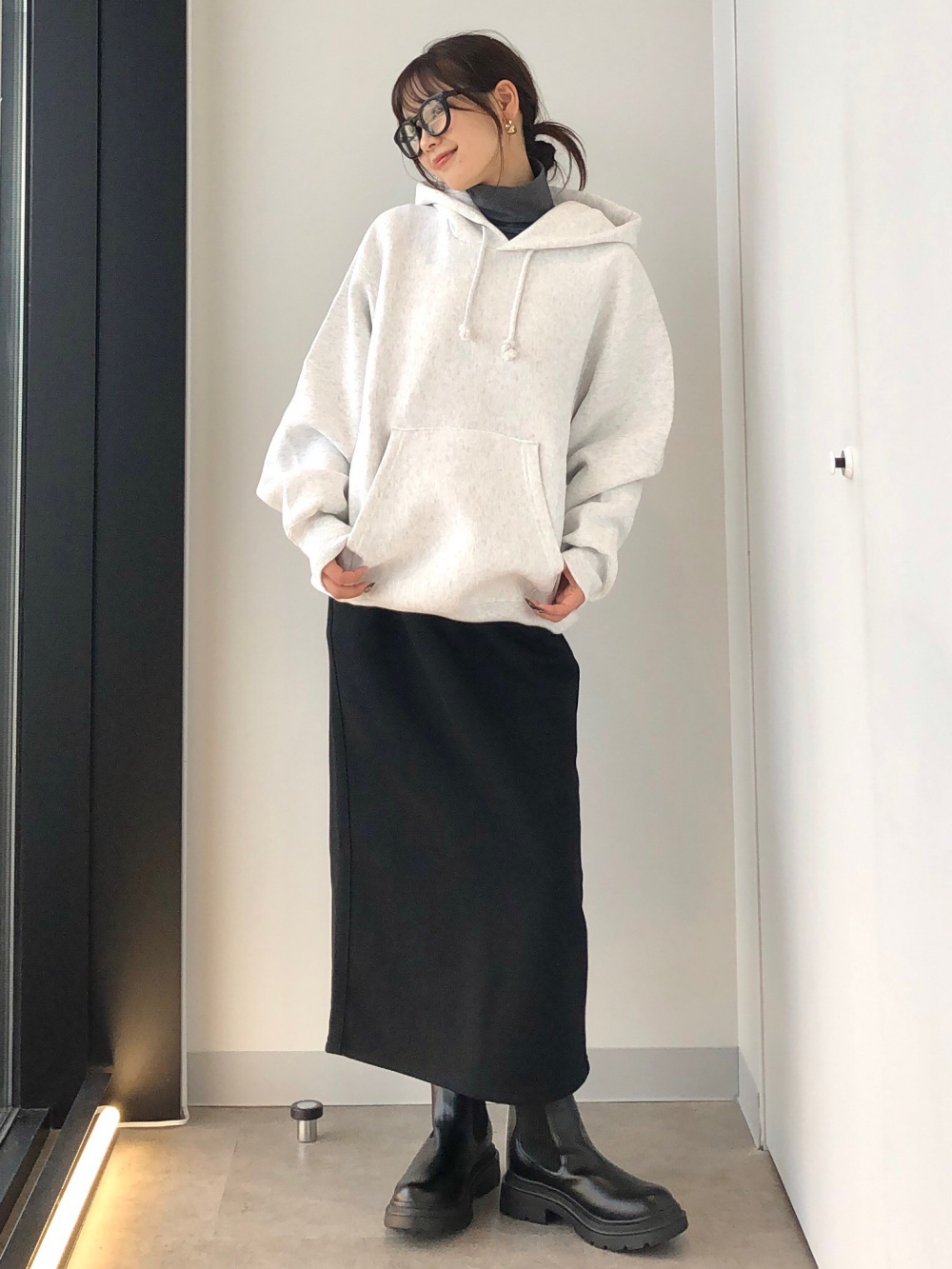 ソフトコットンクルーネックT(長袖)、ヘビーウェイトスウェットパーカ