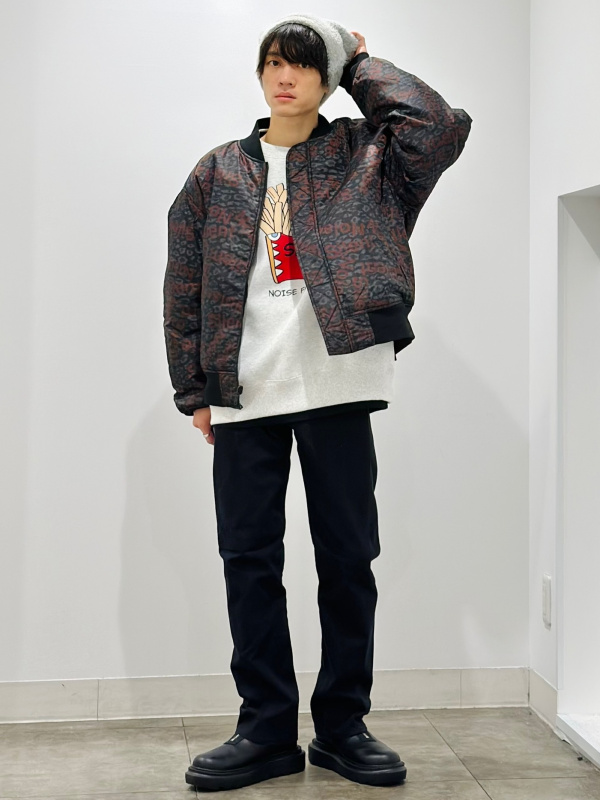 ジップポケットボーダーT(長袖) UNDERCOVER、フェイクレザー