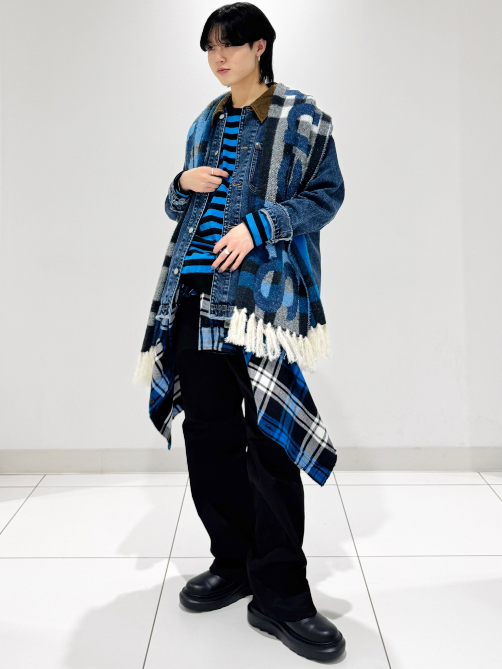 コットンカラーリブタンクトップ、リバーシブルブルゾン UNDERCOVER