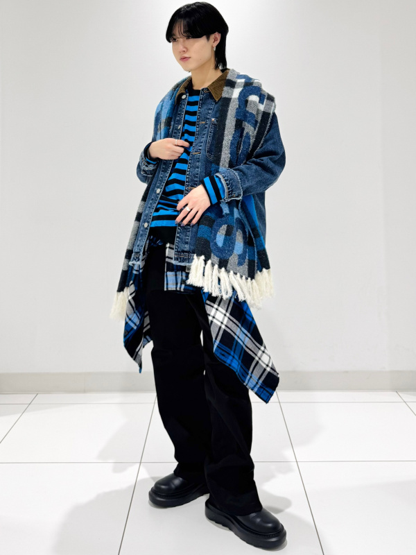 新品 GU UG カバーオールジャケットUNDERCOVER 66ブルー L GU公式 | カバーオールジャケット UNDERCOVER(ユニセックス)