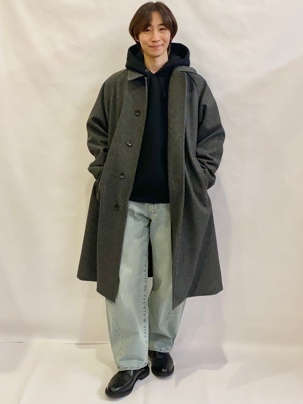 Cozy Melton Balmacaan Coat、Carrot Slacks」| GU的穿搭理念