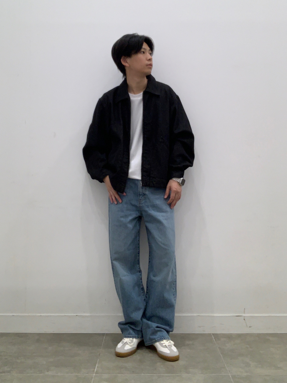 ★ねねページ★ ソフトコットンタートルネックT(長袖)、テクスチャーオープンカラー