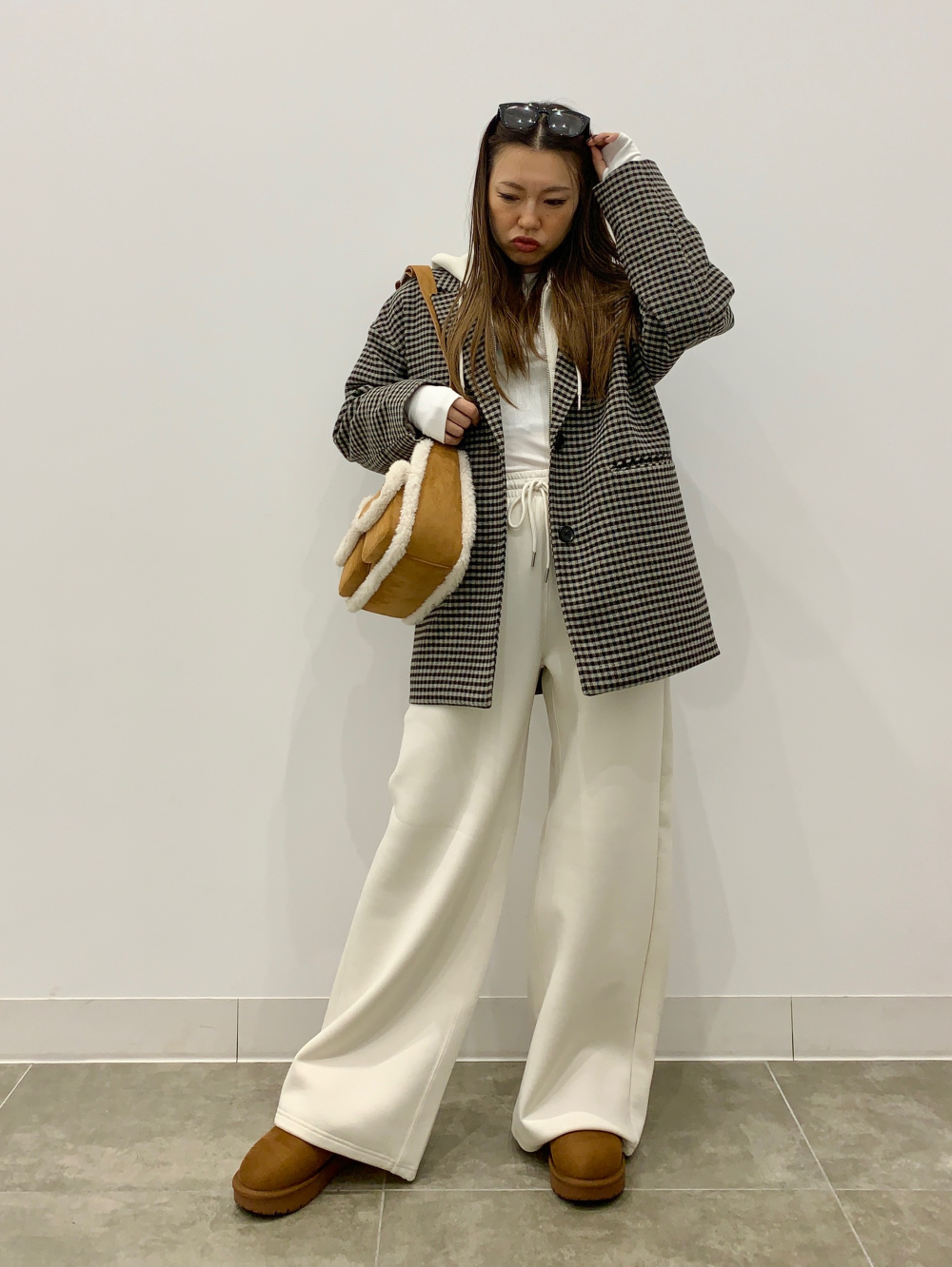 45R パフスエット GU公式 | パフスウェットバギーパンツ+EC(丈長め76.0cm)(レディース)