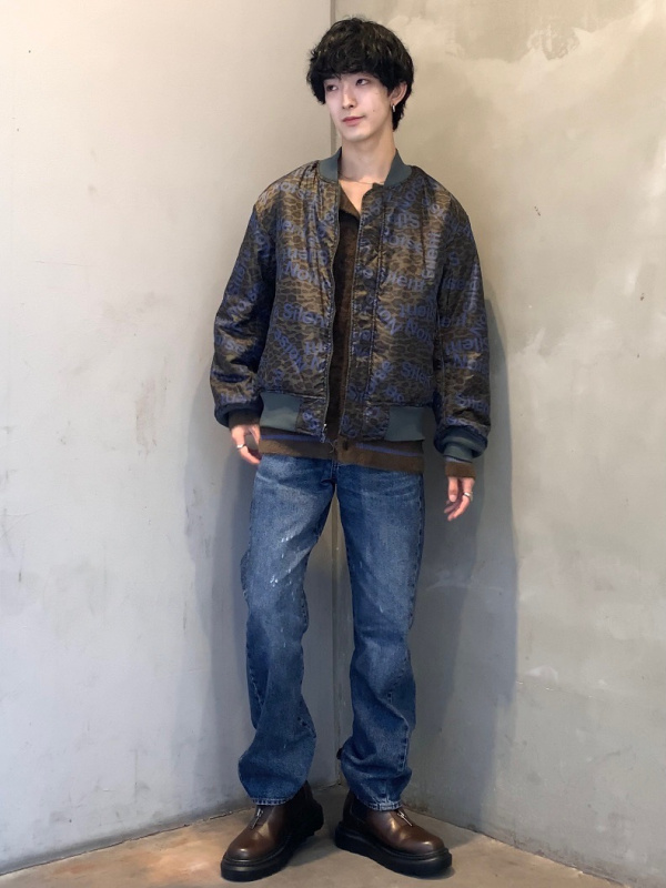 シャギークルーネックカーディガン UNDERCOVER（メンズ）の着用