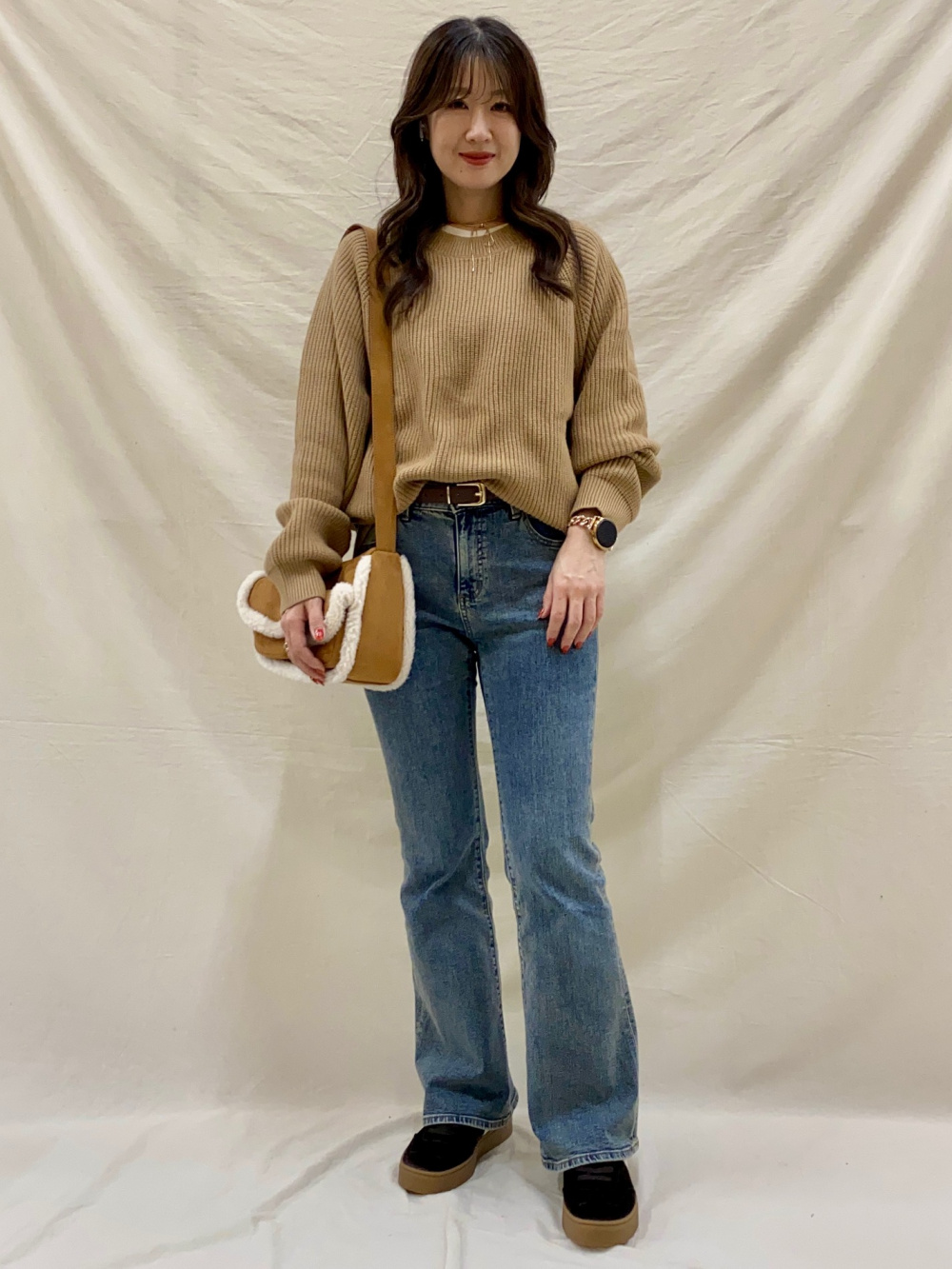 Check styling ideas for「Slim Flared Jeans | Standard 31-32 Inseam