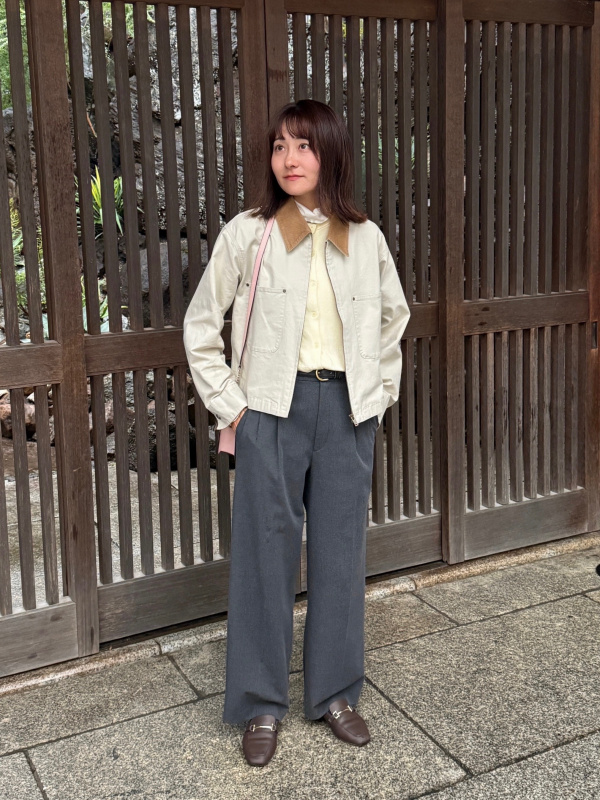 ソフトリブタートルネックT(長袖)(ややスリム)（レディース）の着用