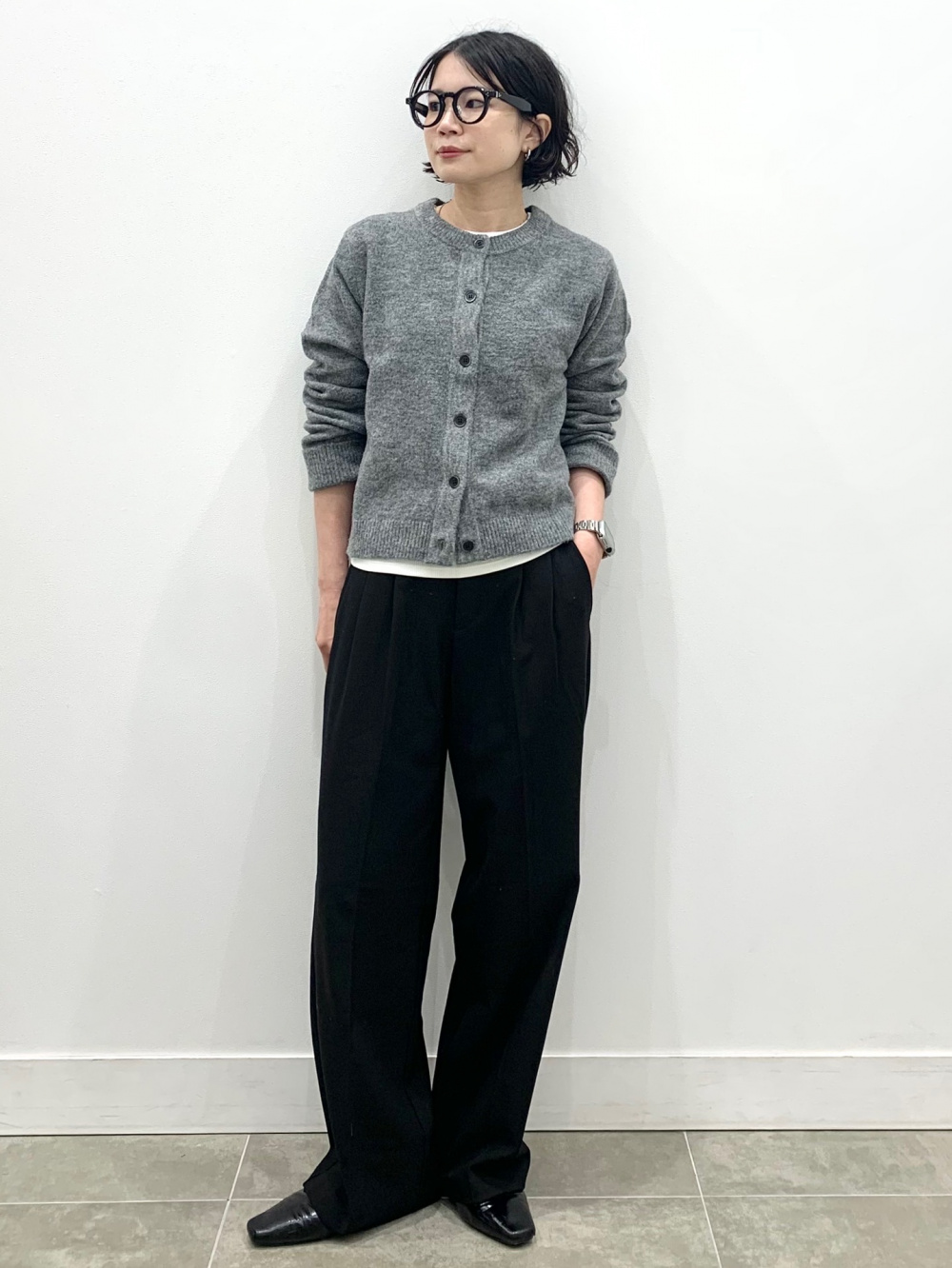 ソフトシアークルーネックT(長袖)、リリヤーンクルーネックセーター