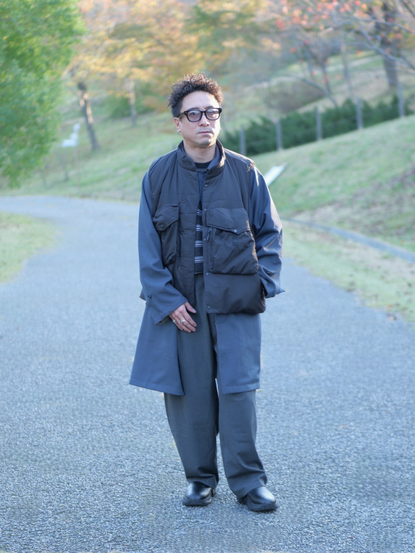 バレルレッグスラックス(丈標準70.0～74.0cm)（メンズ）の着用