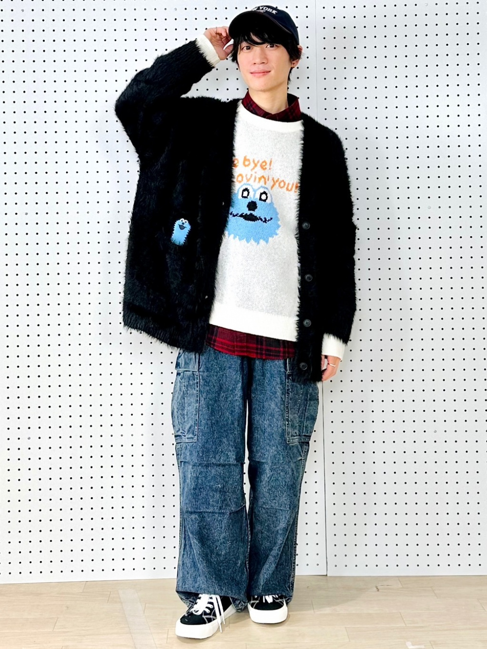 オーバーサイズニットプルオーバー パペットスンスン、オーバーサイズ