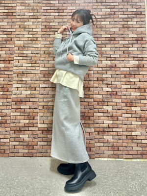 GU公式 | リブニットソックスブーツ