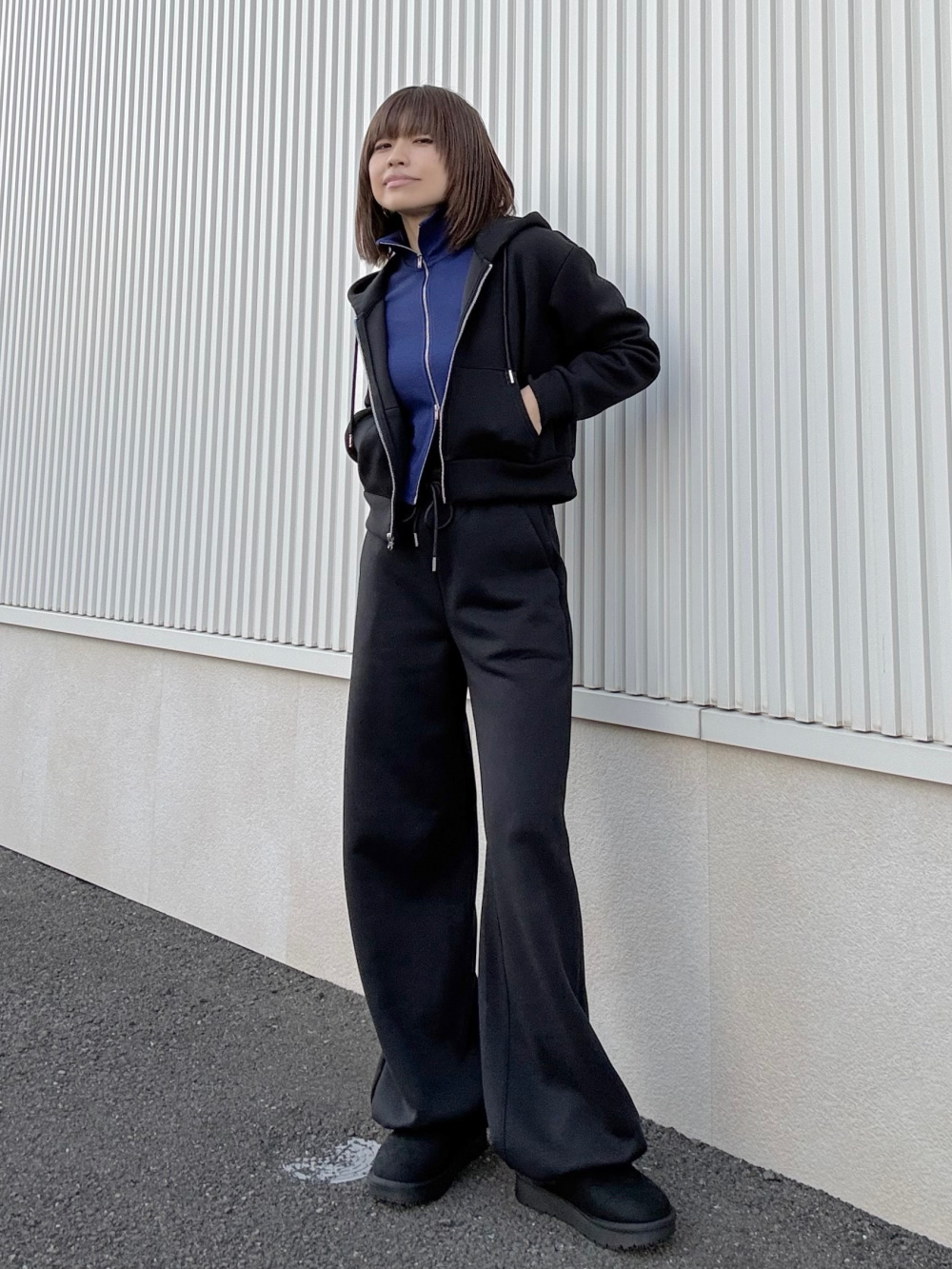 パフスウェットバギーパンツ+EC(丈長め77.0cm)、パフスウェット