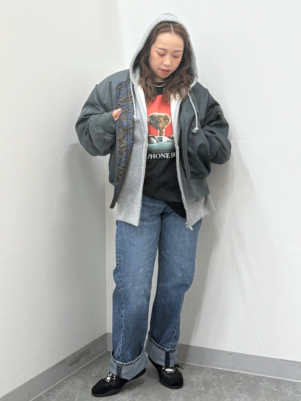 ジップアップブルゾン UNDERCOVER、ヘビーウェイトスウェット