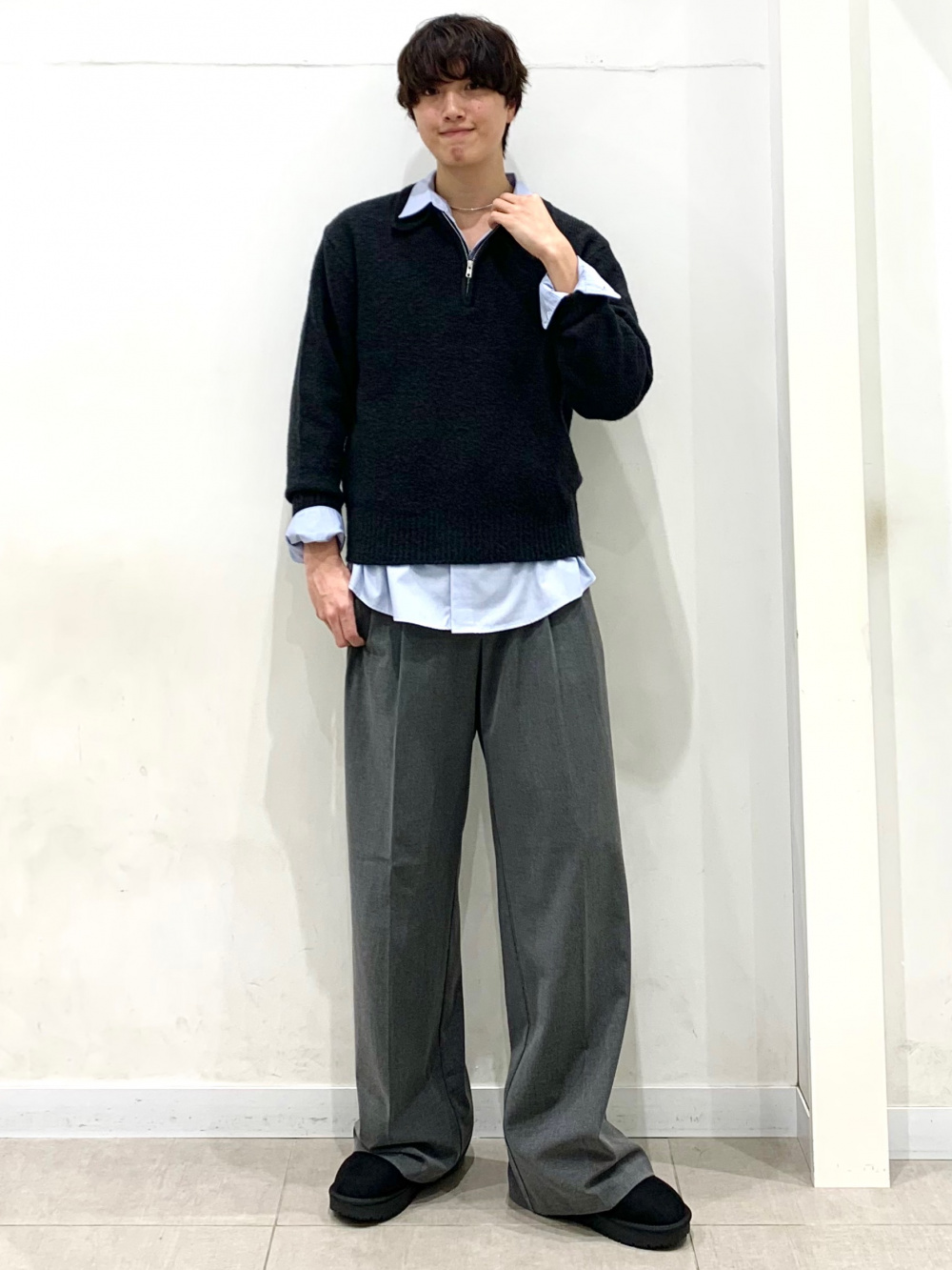 ソフトコットンクルーネックT(長袖)、パデッドシェルパーカ ENGINEERED