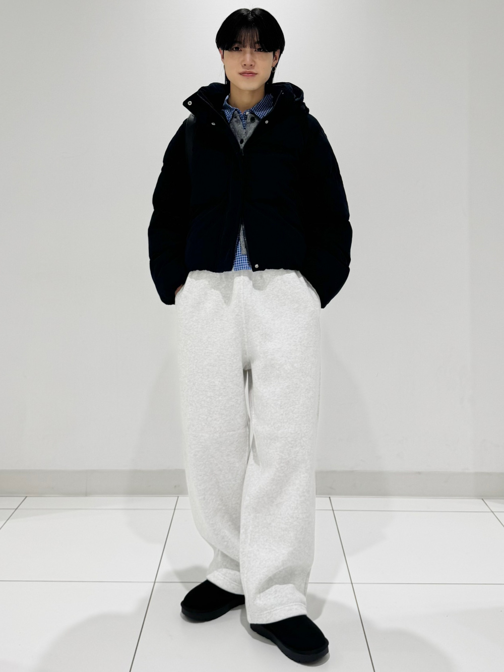 ヘビーウェイトスウェットワイドストレートパンツ(丈標準69.0～73.0cm
