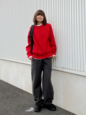 GU公式 | デニムスウェットバレルレッグパンツQ