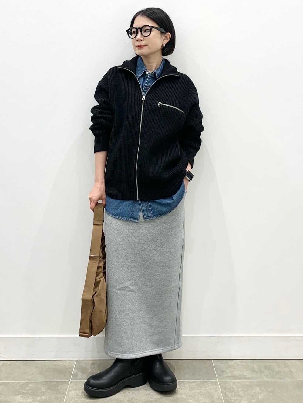 Rib Stitched Full-Zip Knitted Jacket」| GU的穿搭理念