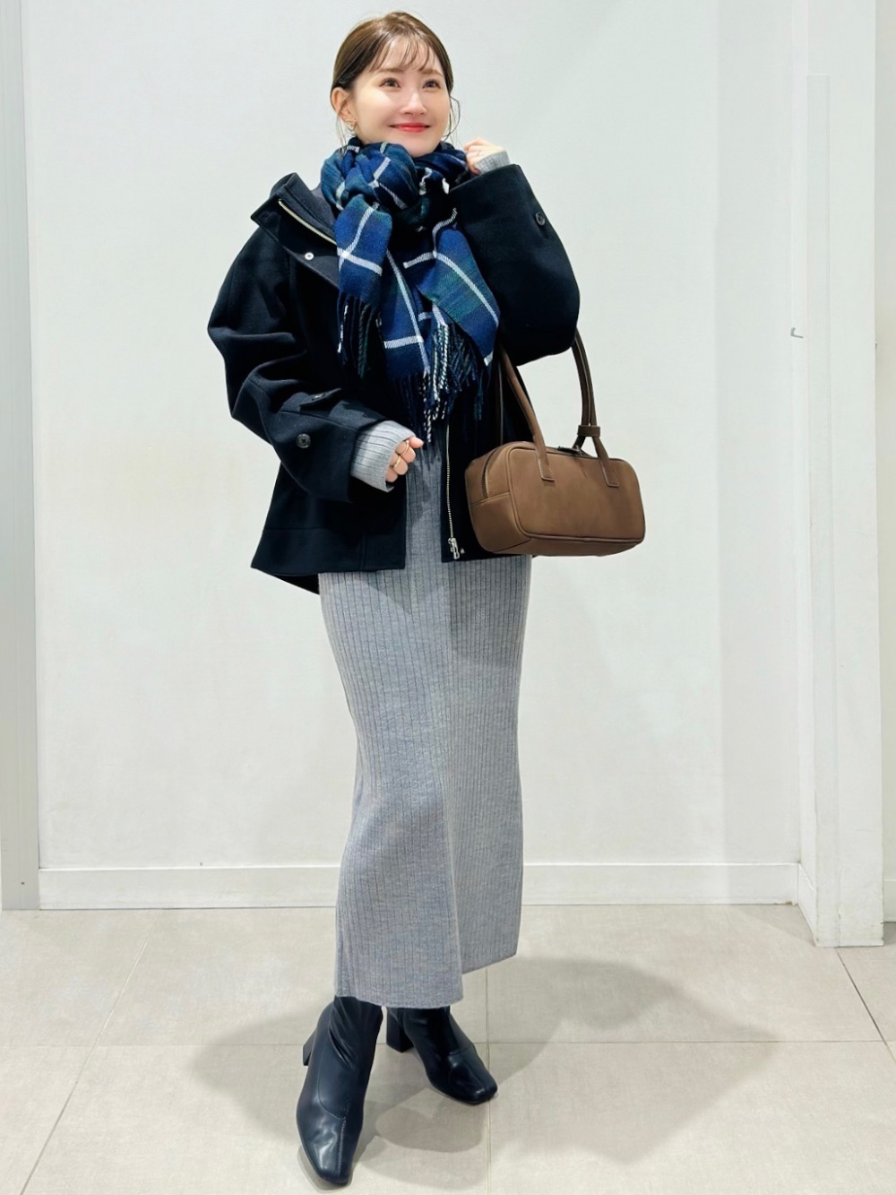 ジーユー ロク フルジップニットジャケット ネイビー M GU Rokh GU公式 | フルジップニットジャケット by rokh