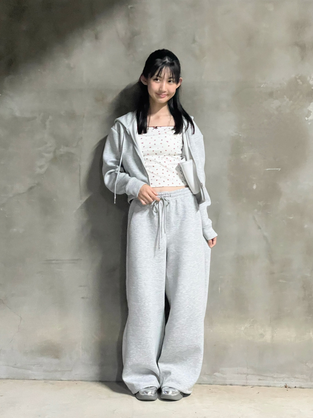 パフスウェットバギーパンツ(丈標準68.0～72.0cm)、ダブルフェイス