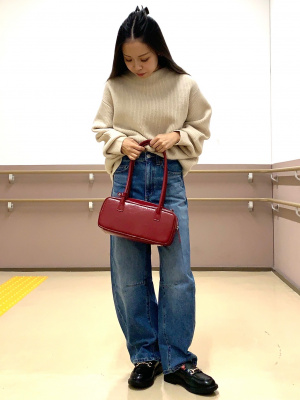 GU公式 | バレルレッグジーンズB+EC(丈短め68.0cm)(セットアップ可能)