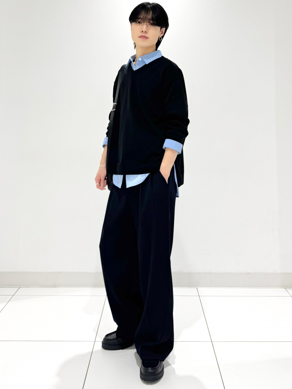 グラフィックT by rokh +X、フルジップニットジャケット by rokh」の