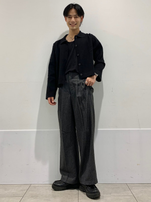 GU公式 | ヘリンボーンハイウエストパンツZ+E