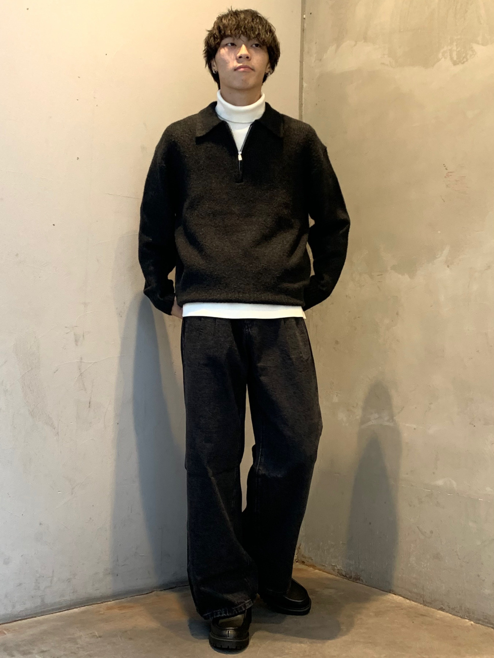 グラフィックT by rokh +X、フルジップニットジャケット by rokh」の