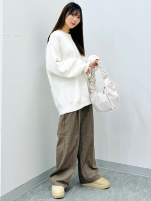 GU公式 | ヘリンボーンハイウエストパンツZ+E