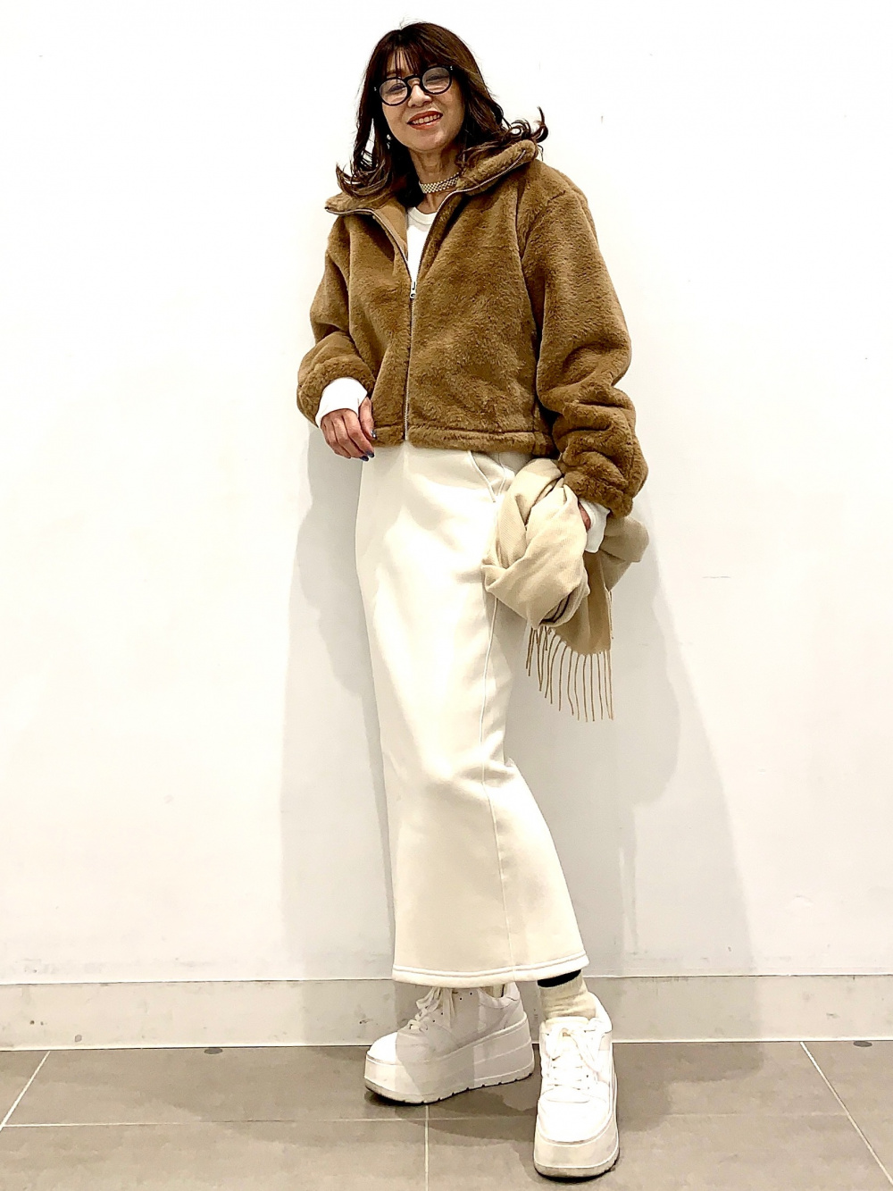 Ribbed Knitted Button Sleeve Pullover/Z、Slide Chain Ribbon Motif