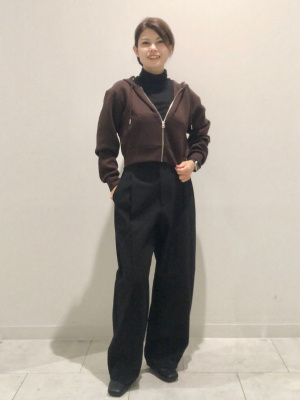 GU公式 | ストレッチリブタートルネックT(長袖)(ウォーム)