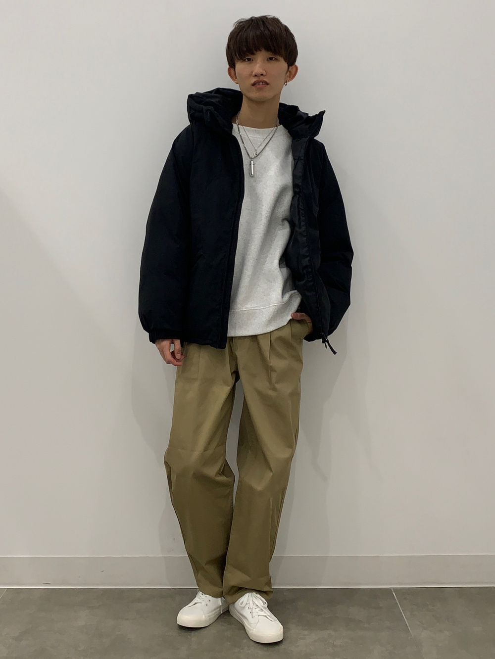 チノキャロットパンツ(丈標準69.5～73.5cm)」の着用コーディネート