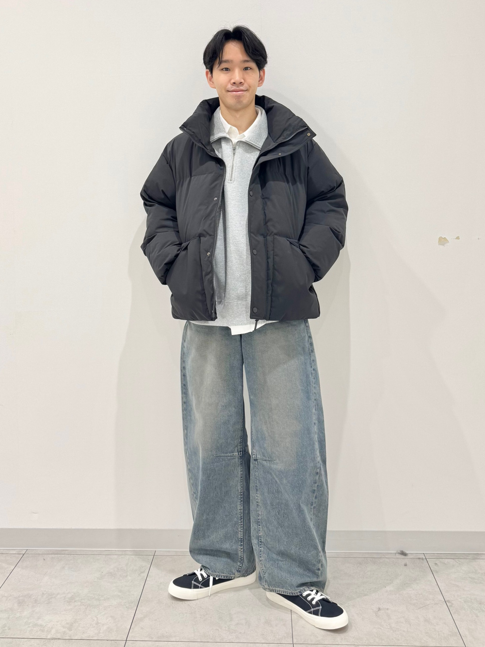 ヘビーウェイトスウェットハーフジッププルオーバー、ジップアップ