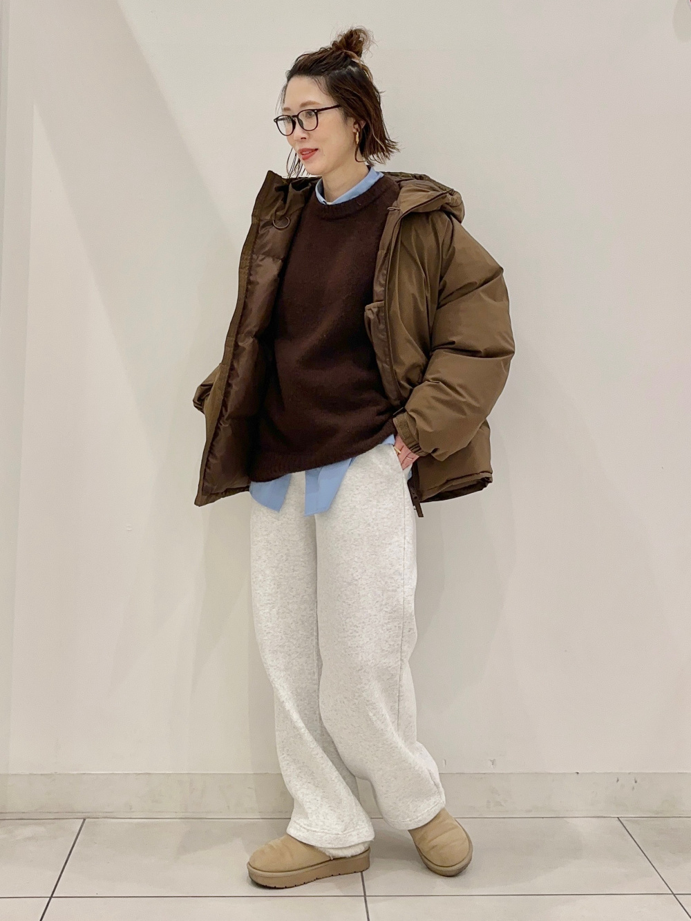 オーバーサイズカーディガン パペットスンスン、ポーチ パペット