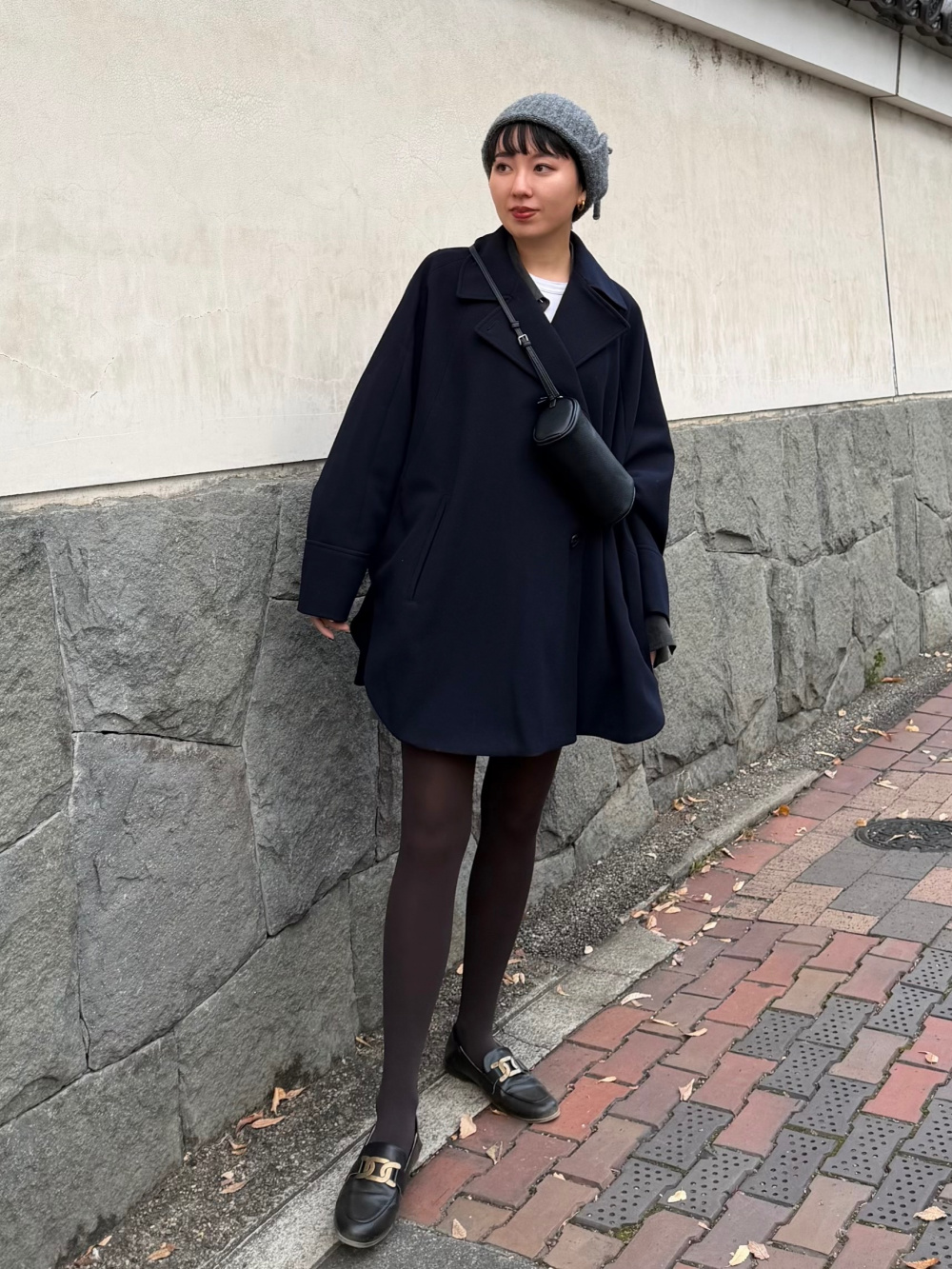 コージーメルトンケープコートZ+E」の着用コーディネート| ジーユー