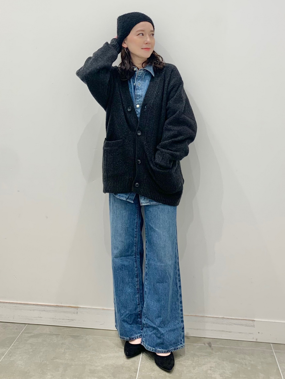 gu⭐︎ GU公式 | Vネックスウェットプルオーバー(長袖)