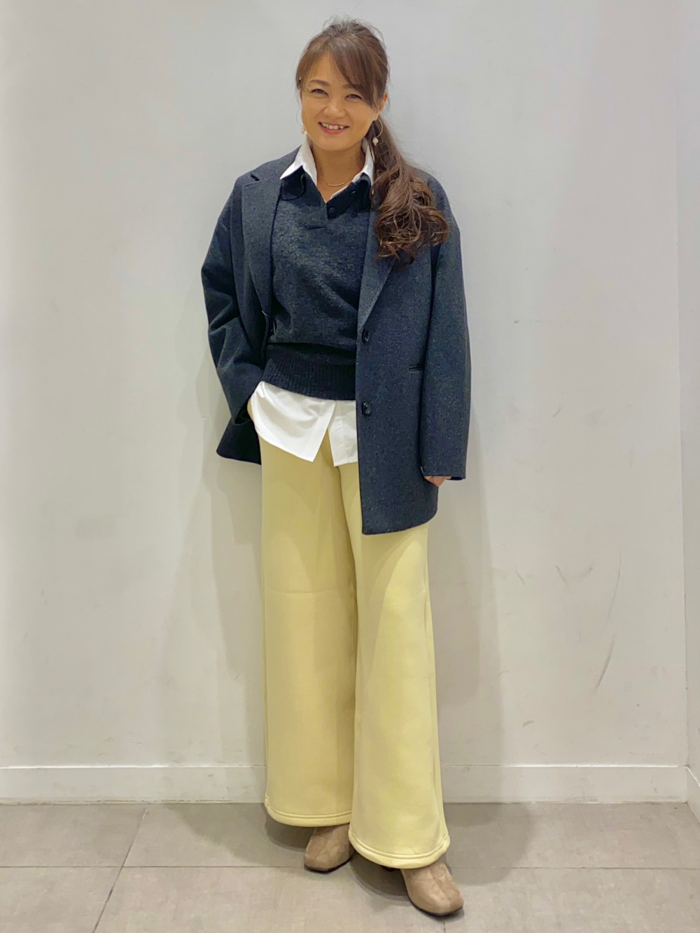 Ribbed Beanie、Soft Cotton Crew Neck T-Shirt/L」| GU的穿搭理念