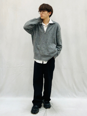 Puffy Touch Knit Half-Zip Pullover | GU US