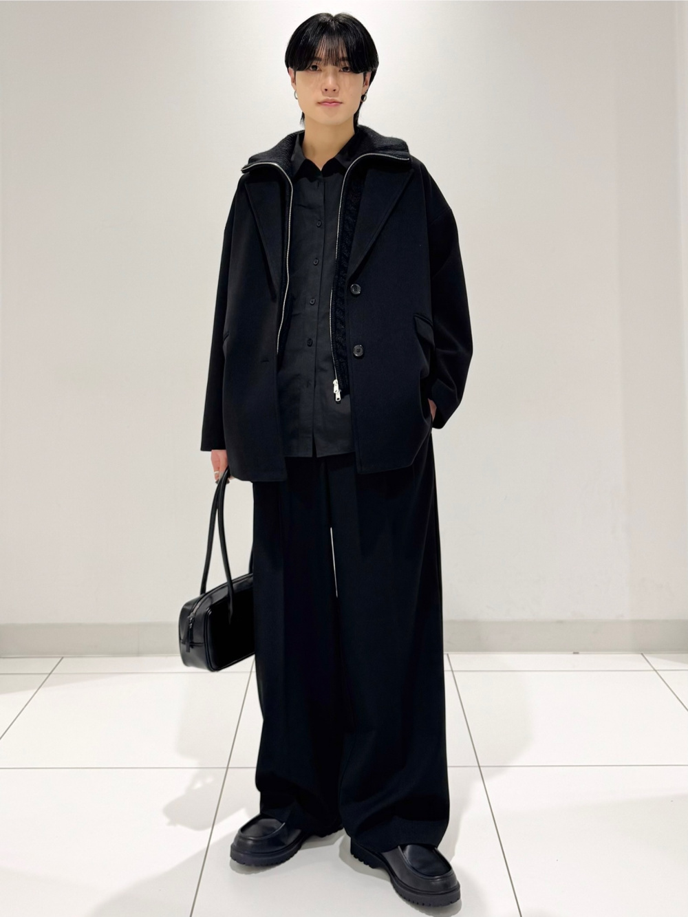 グラフィックT by rokh +X、フルジップニットジャケット by rokh」の