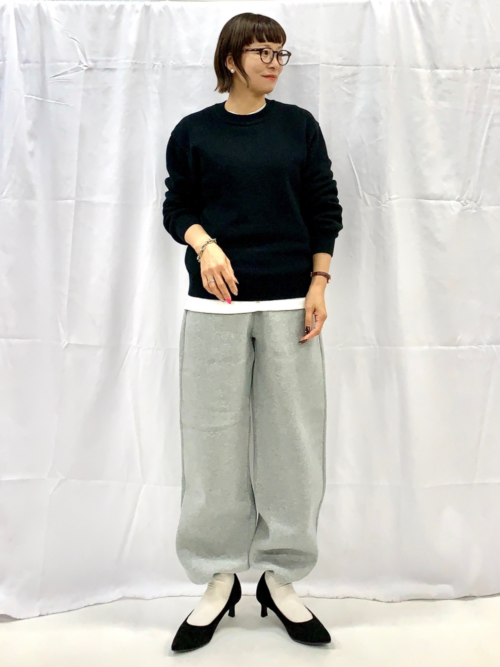 ヘビーウェイトスウェットワイドストレートパンツ(丈標準69.0～73.0cm