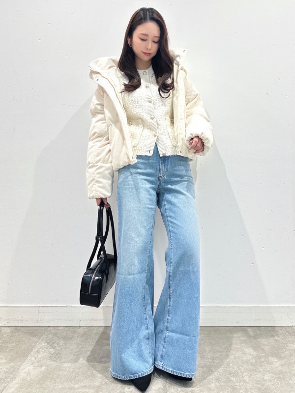 ウォームパデッドコーデュロイブルゾン（レディース）の着用