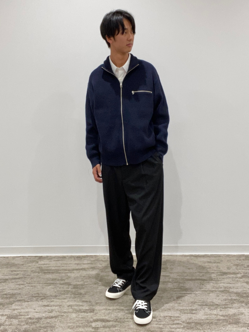 Rib Stitched Full-Zip Knitted Jacket、Easy Care Broadcloth Shirt