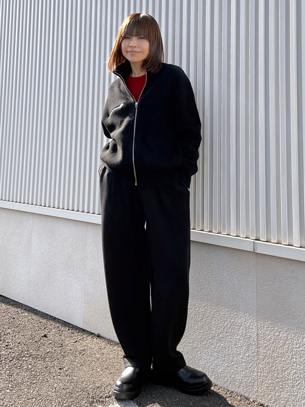 Rib Stitched Full-Zip Knitted Jacket」| GU的穿搭理念