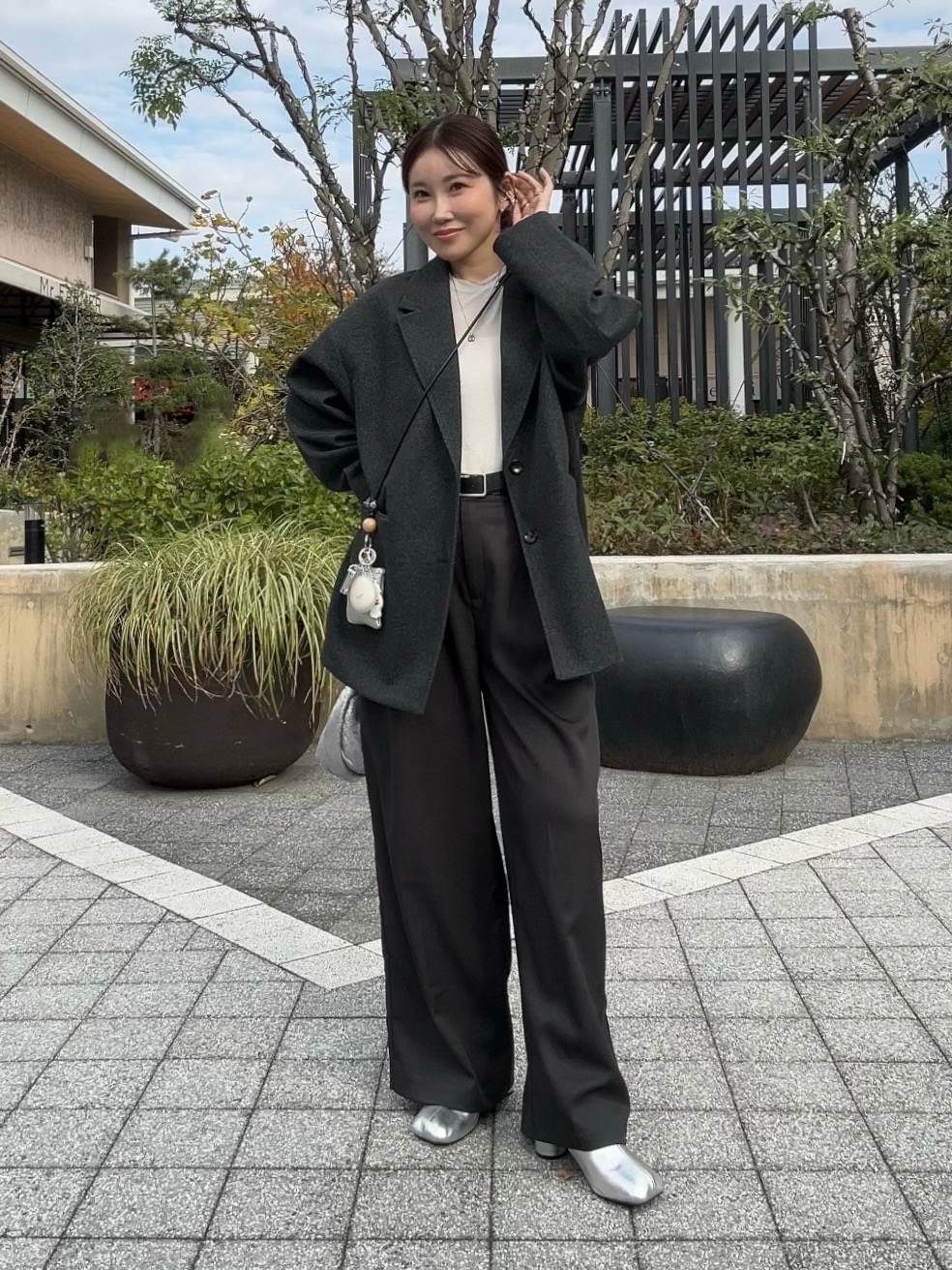 コージーメルトンハーフコート」の着用コーディネート| ジーユー