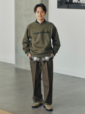 GU公式 | ツイルワイドストレートパンツ(丈標準70.5～74.5cm)